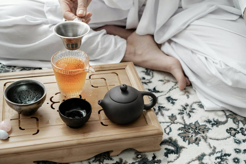brewing tea as part of a meditation practice