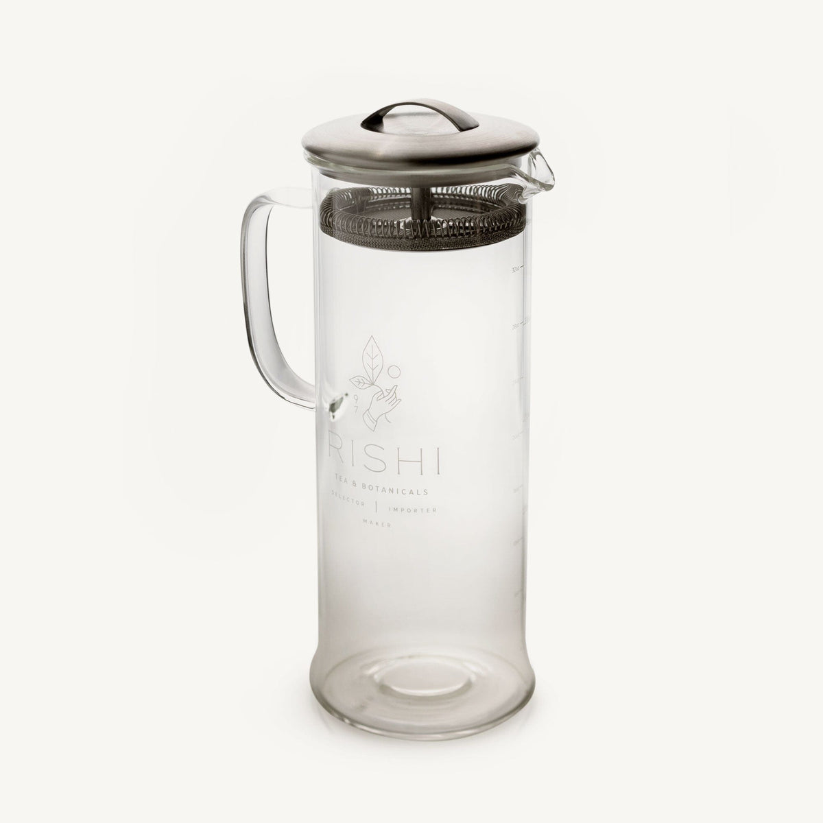 A Simple Brew Loose Leaf Teapot with a handle, perfect for serving hot or iced beverages, on a white background from Eilong Enterprise Co., Ltd.