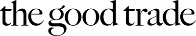 Text 'the good trade' in black on a white background